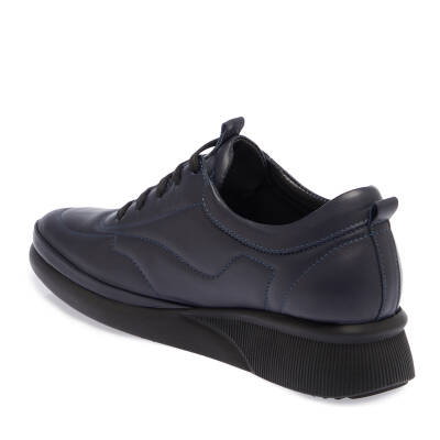  Lacivert Deri Kadın Sneaker - K23S1AY66889-A31 - 2