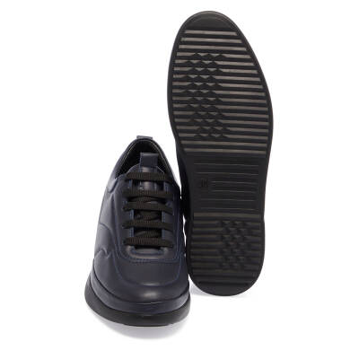  Lacivert Deri Kadın Sneaker - K23S1AY66889-A31 - 4