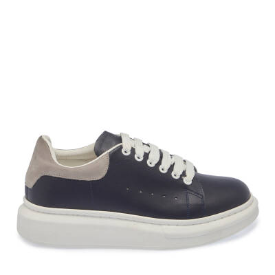  Lacivert Deri Kadın Sneaker - K23S1AY67050-R39 - 3