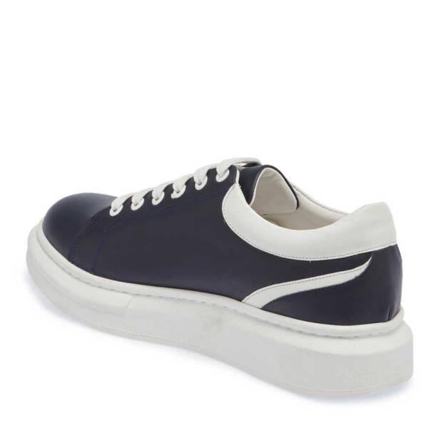 Lacivert Hakiki Deri Kadın Sneaker - K24I1AY67326-A31 - 3