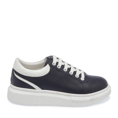 Lacivert Deri Kadın Sneaker - K24I1AY67326-A31 - 3