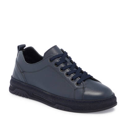  Lacivert Deri Kadın Sneaker - K24S1AY67643-A31 