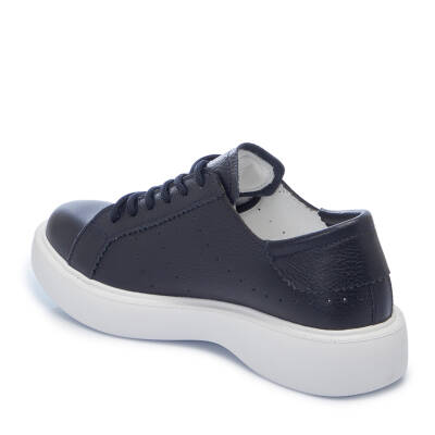  Lacivert Deri Kadın Sneaker - K25I1AY67997-A31 - 2