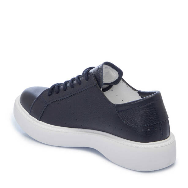Lacivert Deri Kadın Sneaker - K25I1AY67997-A31 - 2