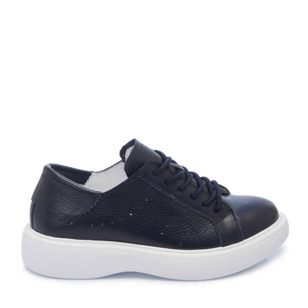 Lacivert Deri Kadın Sneaker - K25I1AY67997-A31 - 3