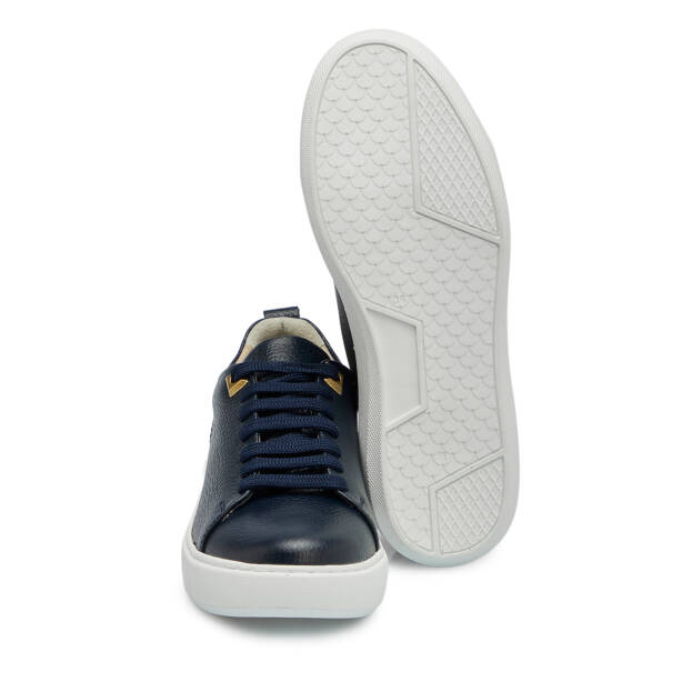 Lacivert Hakiki Deri Kadın Sneaker - K25S1AY68140-A38 - 4