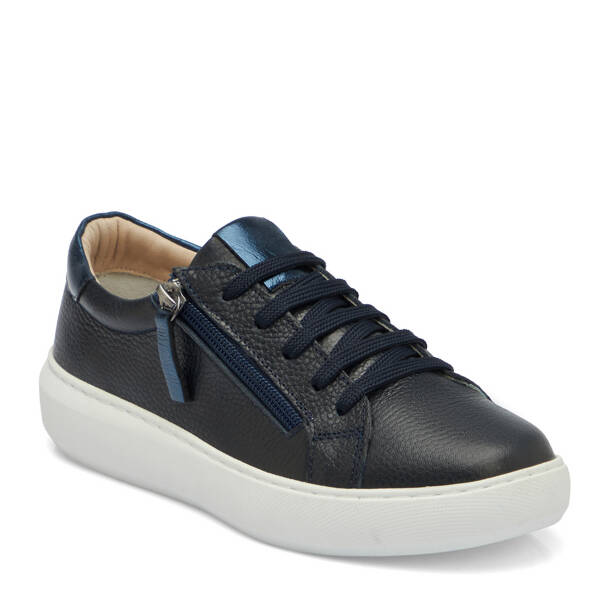 Lacivert Hakiki Deri Kadın Sneaker - K25S1AY68141-A38 - 2