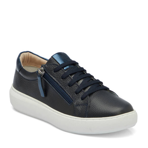 Lacivert Hakiki Deri Kadın Sneaker - K25S1AY68141-A38 - 2