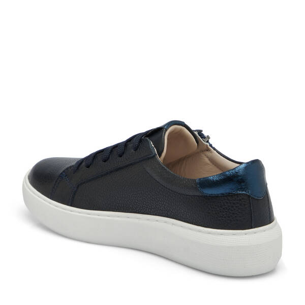 Lacivert Hakiki Deri Kadın Sneaker - K25S1AY68141-A38 - 3