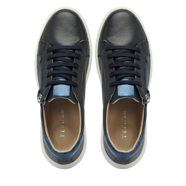 Lacivert Hakiki Deri Kadın Sneaker - K25S1AY68141-A38 - 5