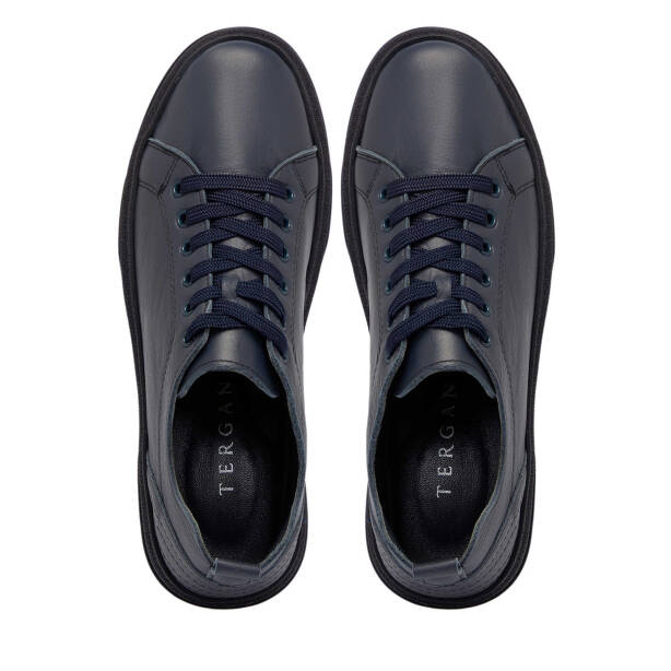Lacivert Deri Kadın Sneaker - K25S1AY68174-A31 - 5