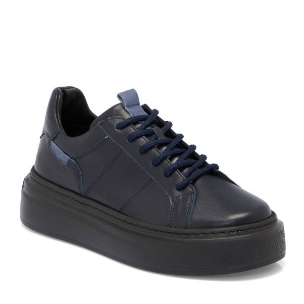 Lacivert Deri Kadın Sneaker - K25S1AY68307-A31 - 1