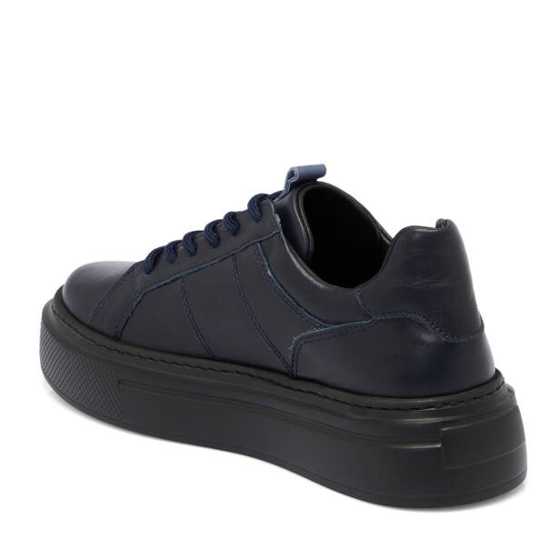 Lacivert Deri Kadın Sneaker - K25S1AY68307-A31 - 2