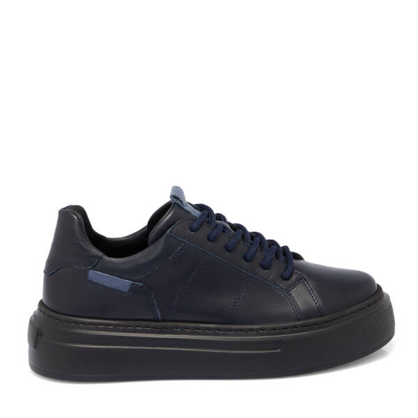 Lacivert Deri Kadın Sneaker - K25S1AY68307-A31 - 3