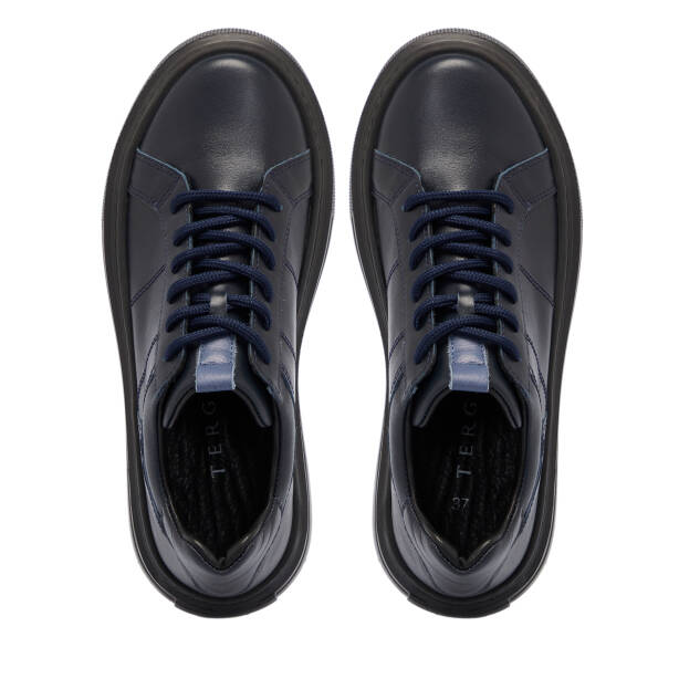 Lacivert Deri Kadın Sneaker - K25S1AY68307-A31 - 5