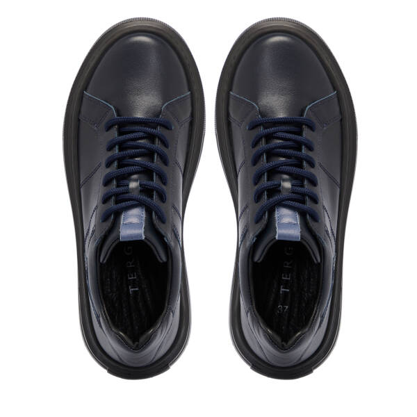 Lacivert Deri Kadın Sneaker - K25S1AY68307-A31 - 5