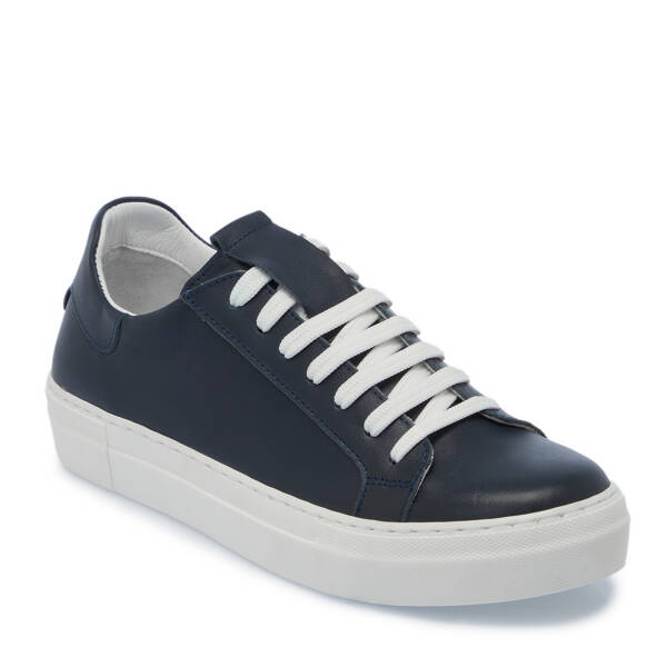 Lacivert Deri Kadın Sneaker - K25S1AY68368-A31 - 1