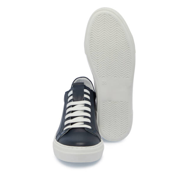 Lacivert Deri Kadın Sneaker - K25S1AY68368-A31 - 4