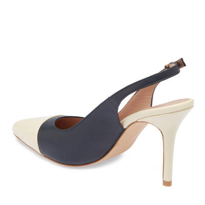  Lacivert Deri Kadın Stiletto - K24I1AY67374-O15 - 2