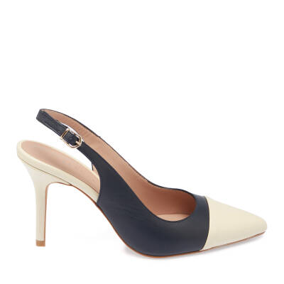  Lacivert Deri Kadın Stiletto - K24I1AY67374-O15 - 3