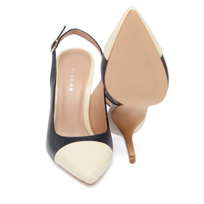  Lacivert Deri Kadın Stiletto - K24I1AY67374-O15 - 4