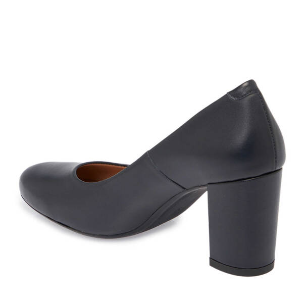 Lacivert Deri Kadın Topuklu Ayakkabı - K25S1AY68123-A31 - 2