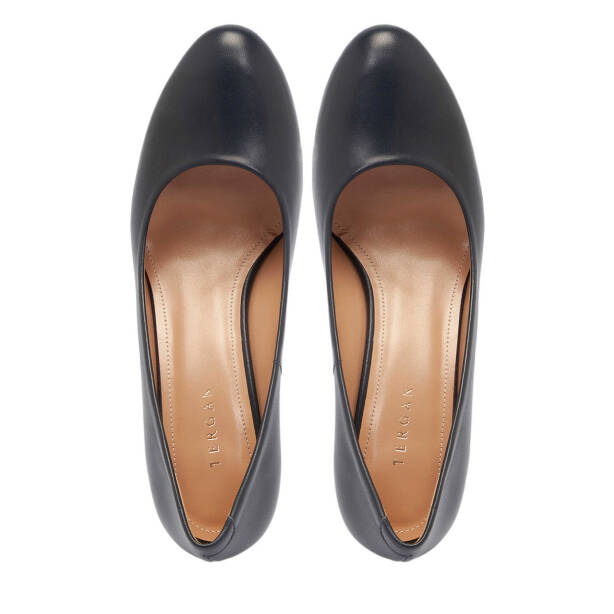 Lacivert Deri Kadın Topuklu Ayakkabı - K25S1AY68123-A31 - 5