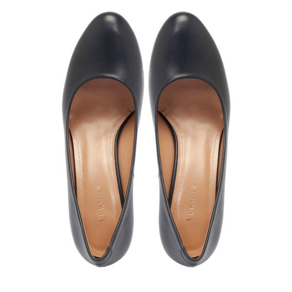 Lacivert Deri Kadın Topuklu Ayakkabı - K25S1AY68123-A31 - 5