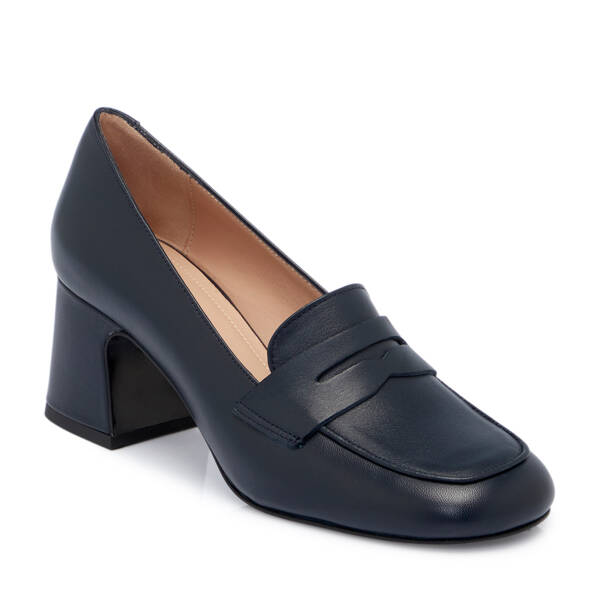 Lacivert Deri Kadın Topuklu Ayakkabı - K25S1AY68129-A31 - 1