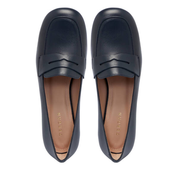 Lacivert Deri Kadın Topuklu Ayakkabı - K25S1AY68129-A31 - 5