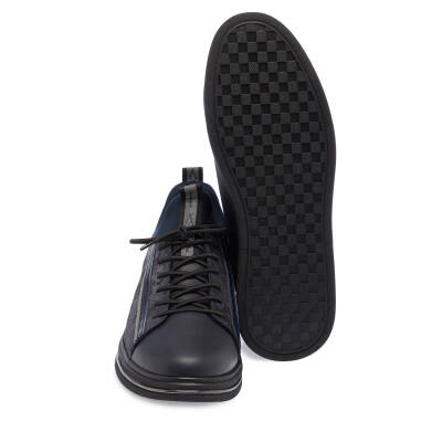  Lacivert Deri-Tekstil Erkek Sneaker - E23S1AY56393-A31 - 4