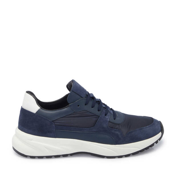 Lacivert Deri - Tekstil Erkek Sneaker - E24I1AY56712-D44 - 3