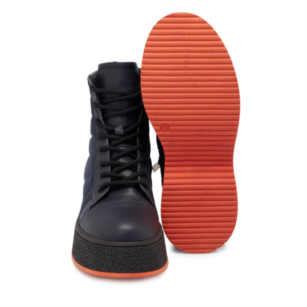 Lacivert Deri - Tekstil Kadın Casual Bot - K24K1BT67547-K0O - 4