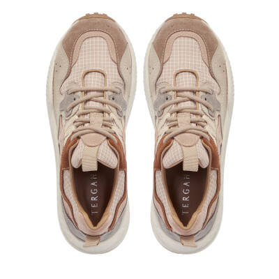 Lacivert Deri-Tekstil Kadın Sneaker - K25I1AY68116-D44 - 5