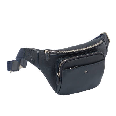 Lacivert Deri Unisex Bel Çantası - S1BL00021302-X86 - 2