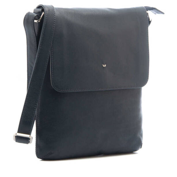 Lacivert Hakiki Deri Unisex Çapraz Askılı Çanta - S1AC00002942-I91 - Tergan