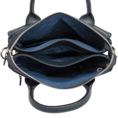 Lacivert Deri Unisex Çapraz Askılı Çanta - S1AC00021184-X86 - 4