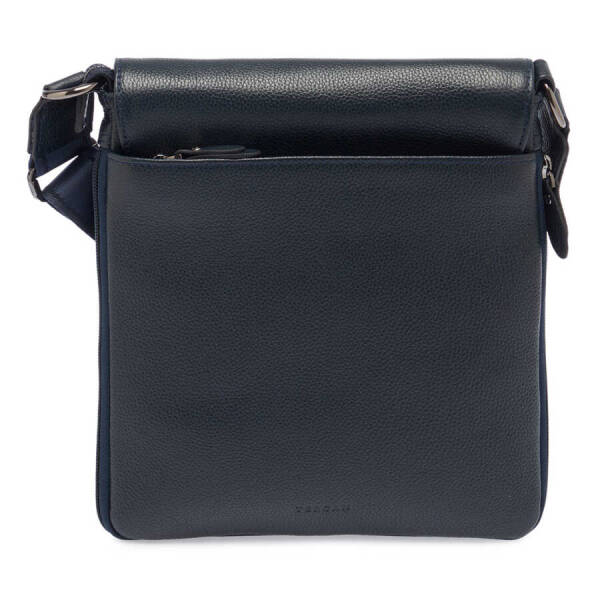 Lacivert Hakiki Deri Unisex Çapraz Askılı Çanta - S1AC00021185-X86 - 3