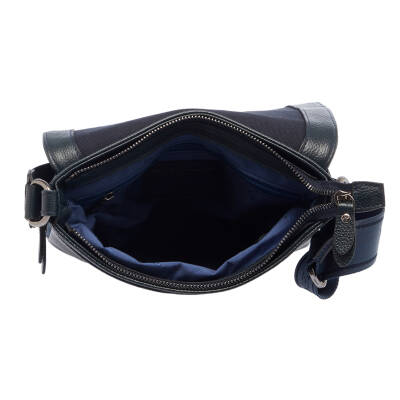 Lacivert Deri Unisex Çapraz Askılı Çanta - S1AC00021185-X86 - 4