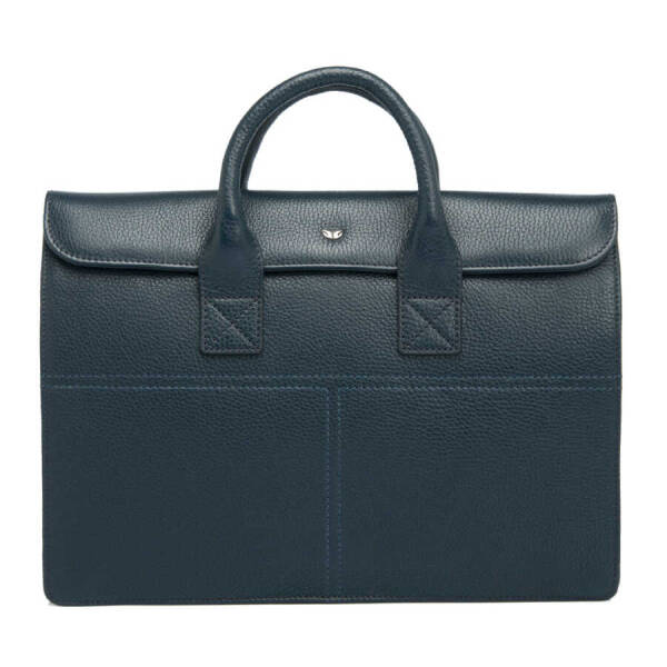 Lacivert Hakiki Deri Unisex Evrak Çantası - S1EV00021247-A38 - 1