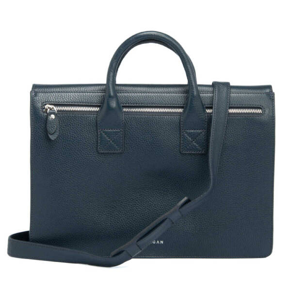 Lacivert Hakiki Deri Unisex Evrak Çantası - S1EV00021247-A38 - 3