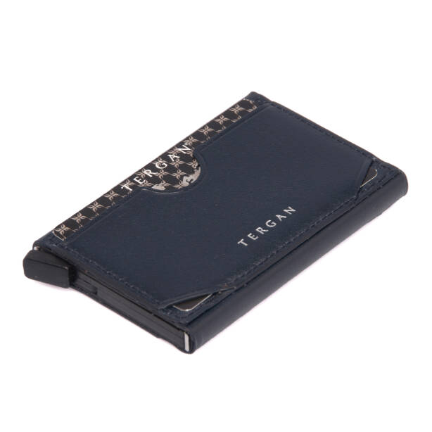 Lacivert Hakiki Deri Unisex Kredi Kartlık - S1KK00000260-H86 - 2