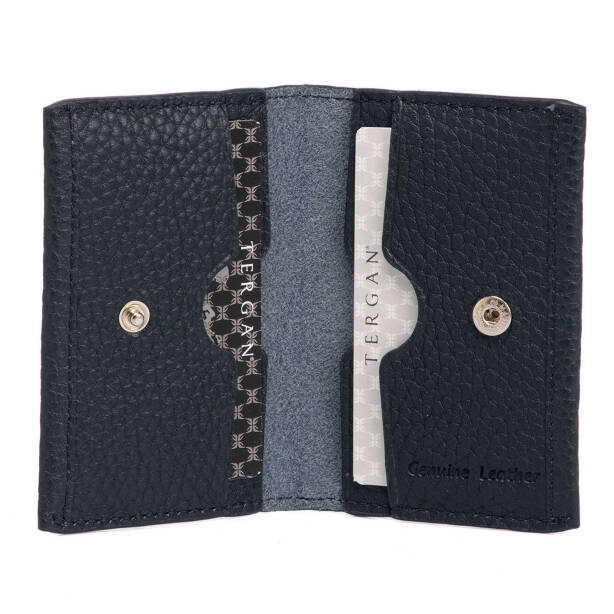 Lacivert Deri Unisex Kredi Kartlık - S1KK00000266-A38 - 2