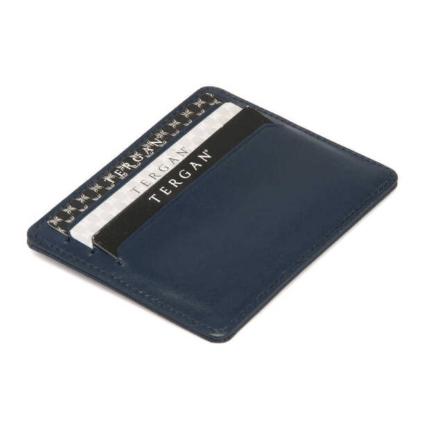 Lacivert Hakiki Deri Unisex Kredi Kartlık - S1KK00001050-H86 - 2