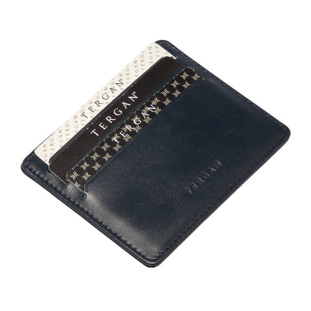 Lacivert Hakiki Deri Unisex Kredi Kartlık - S1KK00001050-K0B 