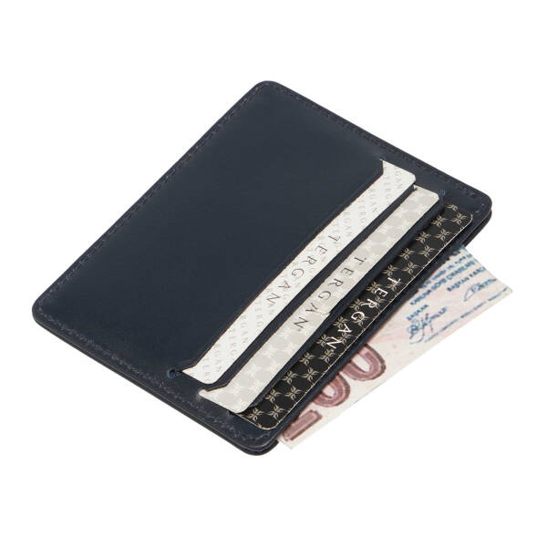 Lacivert Hakiki Deri Unisex Kredi Kartlık - S1KK00001050-K0B - 2