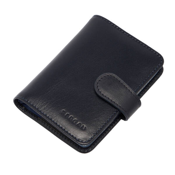 Lacivert Deri Unisex Kredi Kartlık - S1KK00001210-H86 - 1