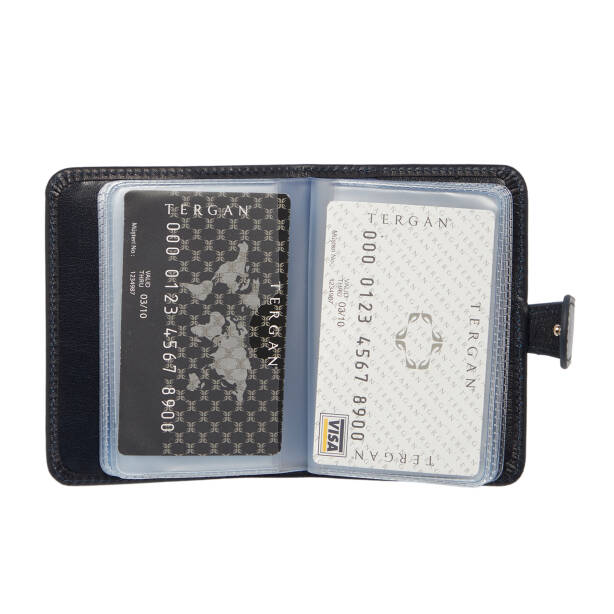 Lacivert Deri Unisex Kredi Kartlık - S1KK00001210-H86 - 2