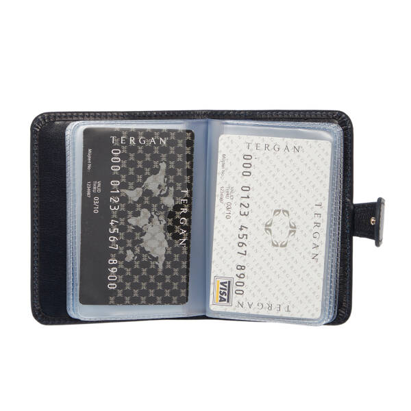 Lacivert Deri Unisex Kredi Kartlık - S1KK00001210-H86 - 2