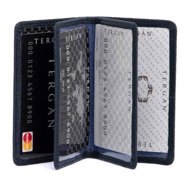 Lacivert Hakiki Deri Unisex Kredi Kartlık - S1KK00001601-A38 - 2